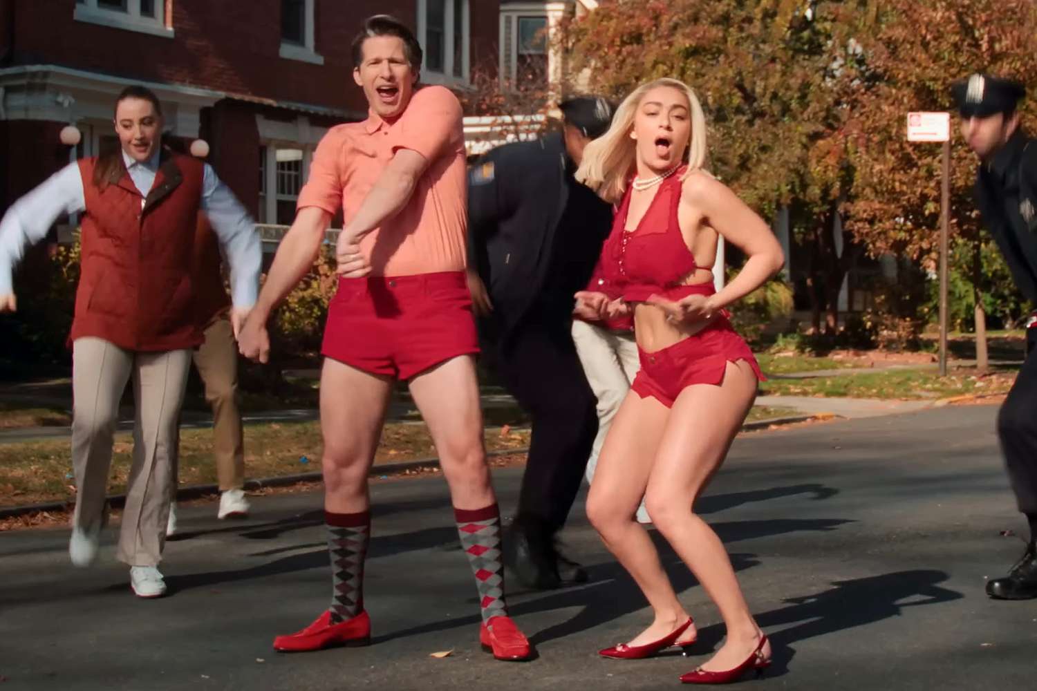 Andy Samberg 'Almost Flopped Out' of Shorts in SNL Charli XCX Music Video