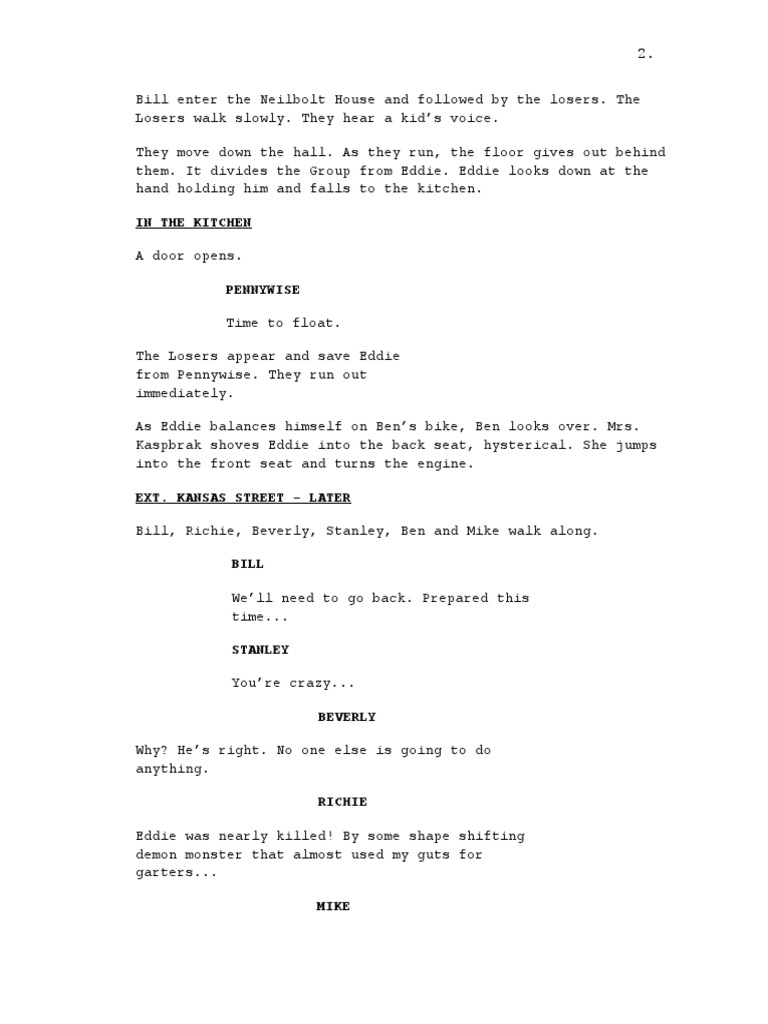 It 2017 Film Script PDF Download: Get Your Copy Now!