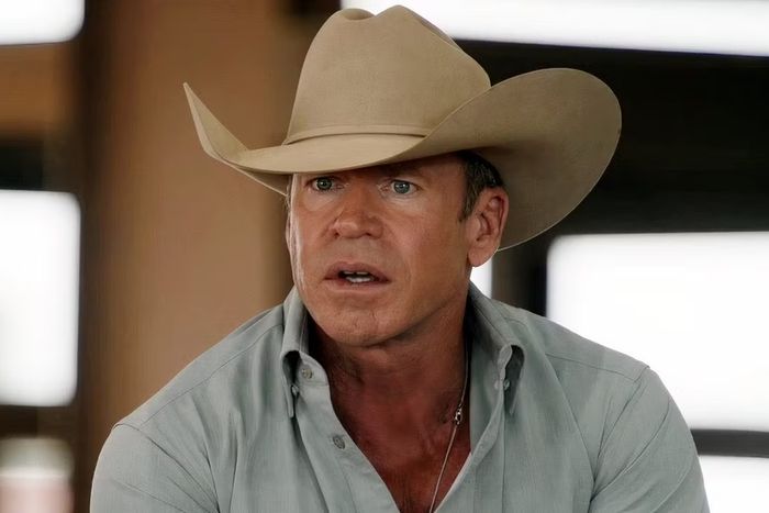Taylor Sheridan in 'Yellowstone' Strip Poker Scene With Bella Hadid