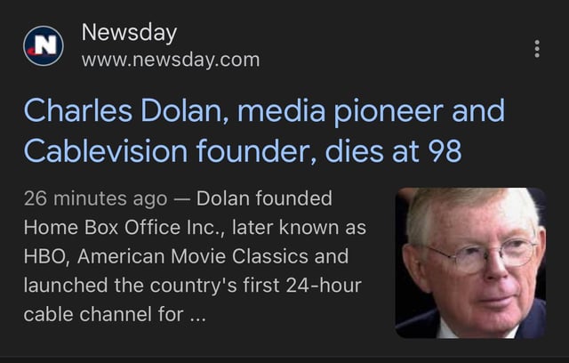 Media Pioneer and HBO Founder Was 98
