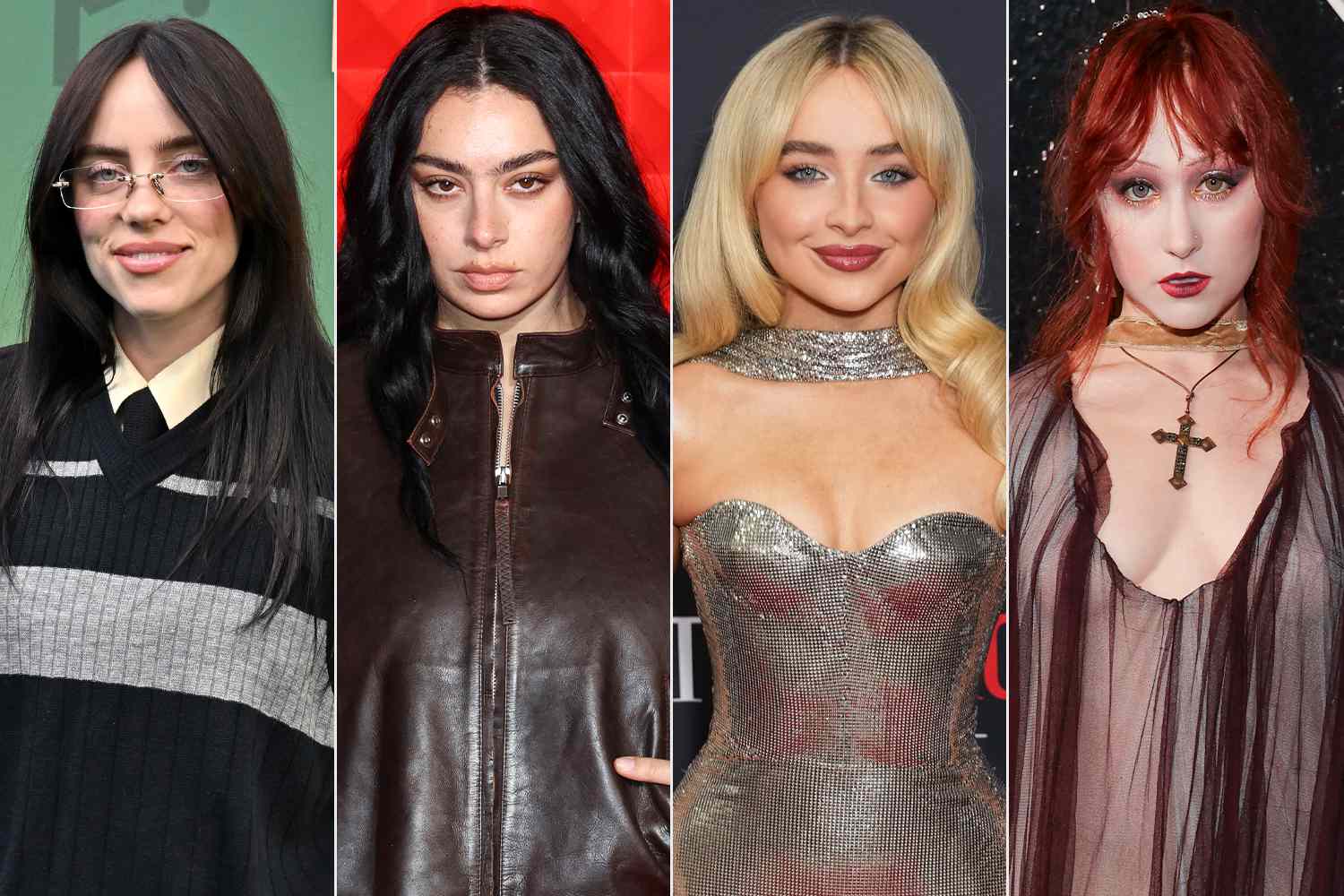 Billie Eilish, Sabrina Carpenter, Charli XCX
