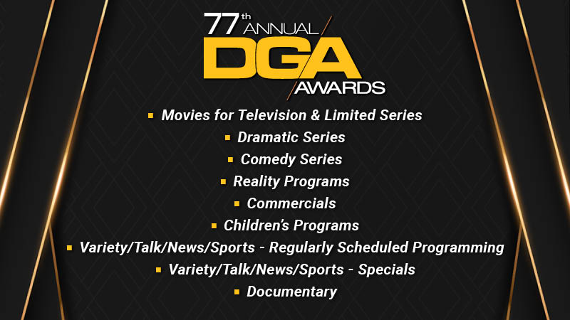2025 DGA Awards Nominations: TV, Documentaries, Commercials