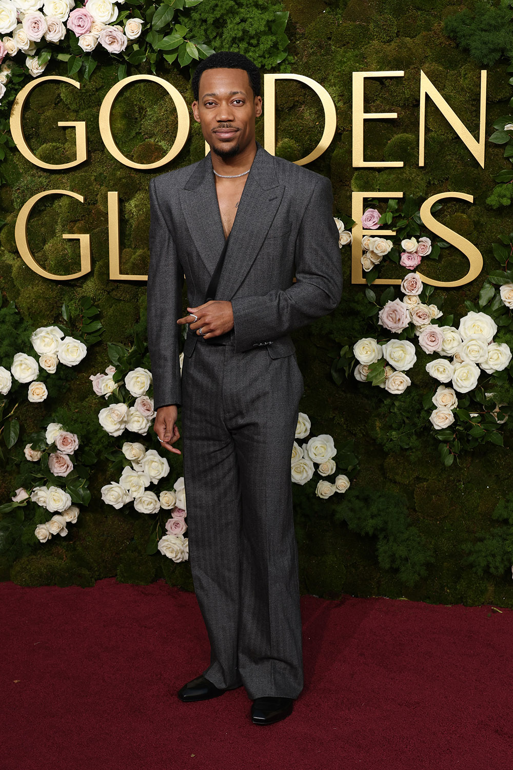 Tyler James Williams attends the 82nd Annual Golden Globe Awards at The Beverly Hilton on January 05, 2025 in Beverly Hills, California.