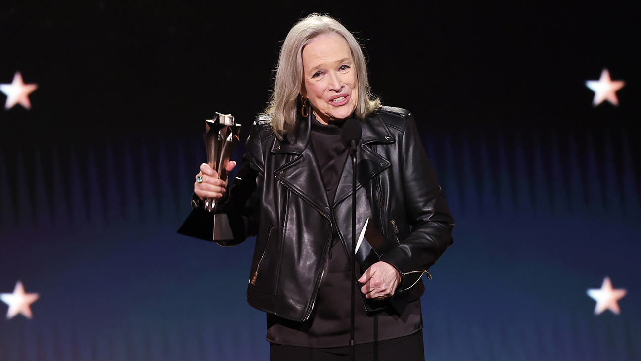 Kathy Bates Gives Her Critics Choice Trophy to 'Matlock' Producer