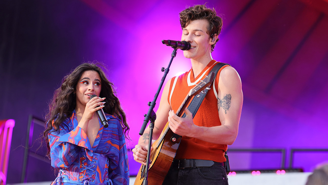Camila Cabello and Shawn Mendes perform onstage during Global Citizen Live, New York on September 25, 2021 in New York City.