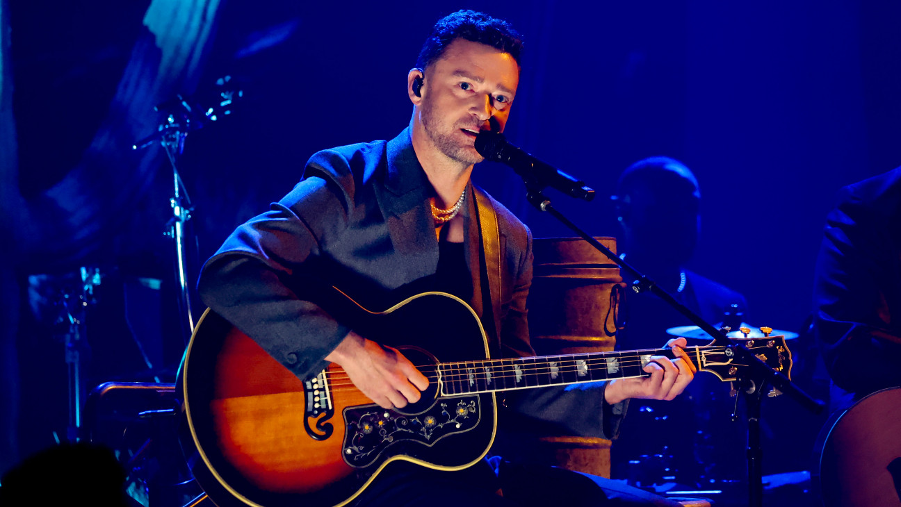 Justin Timberlake performing during the iHeartRadio Music Awards earlier this year.