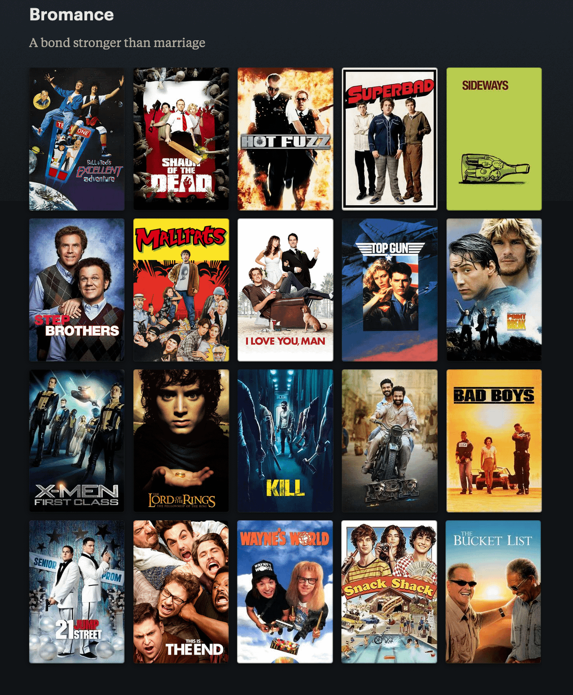 The Most Manly Movies Ever: Action, Adventure, and Bromance.