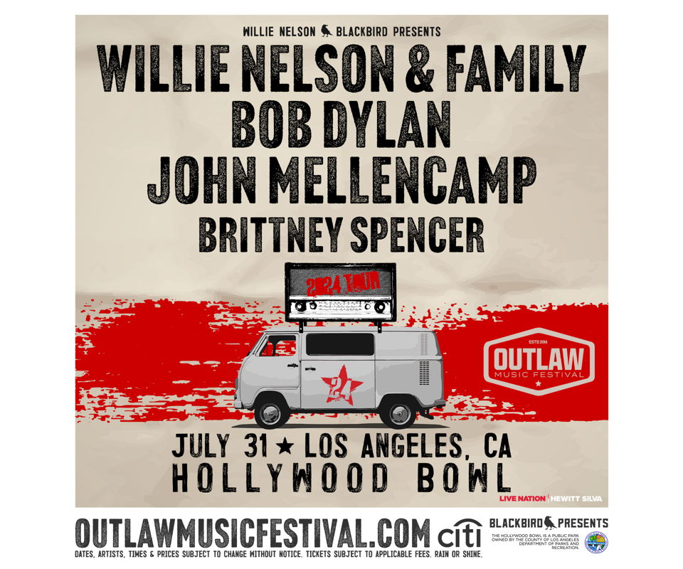 Willie Nelson, Bob Dylan Bring Outlaw Festival Tour to Hollywood Bowl