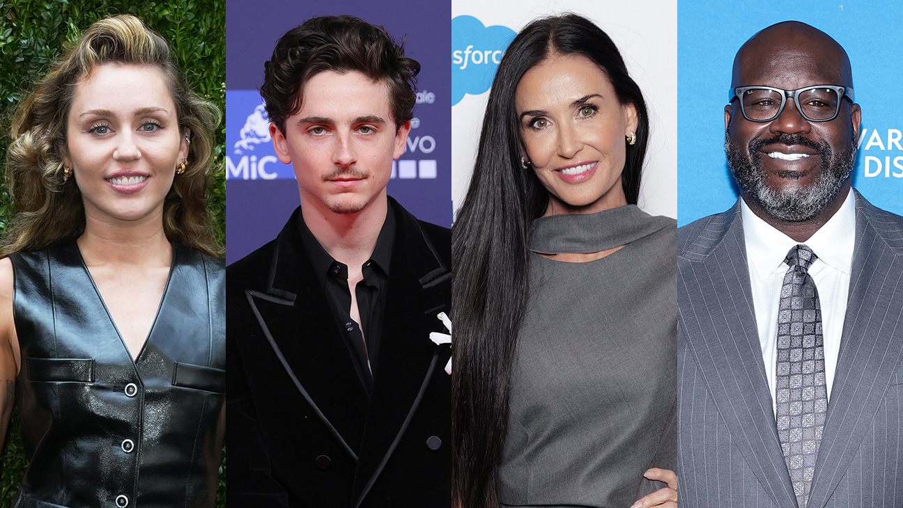 Miley-Cyrus-Timothee-Chalamet-Demi-Moore-and-Shaquille-ONeal-Split-Getty-H-2025.jpg