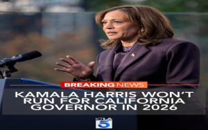 Kamala Harris on Why She’s Not Running for California Governor
