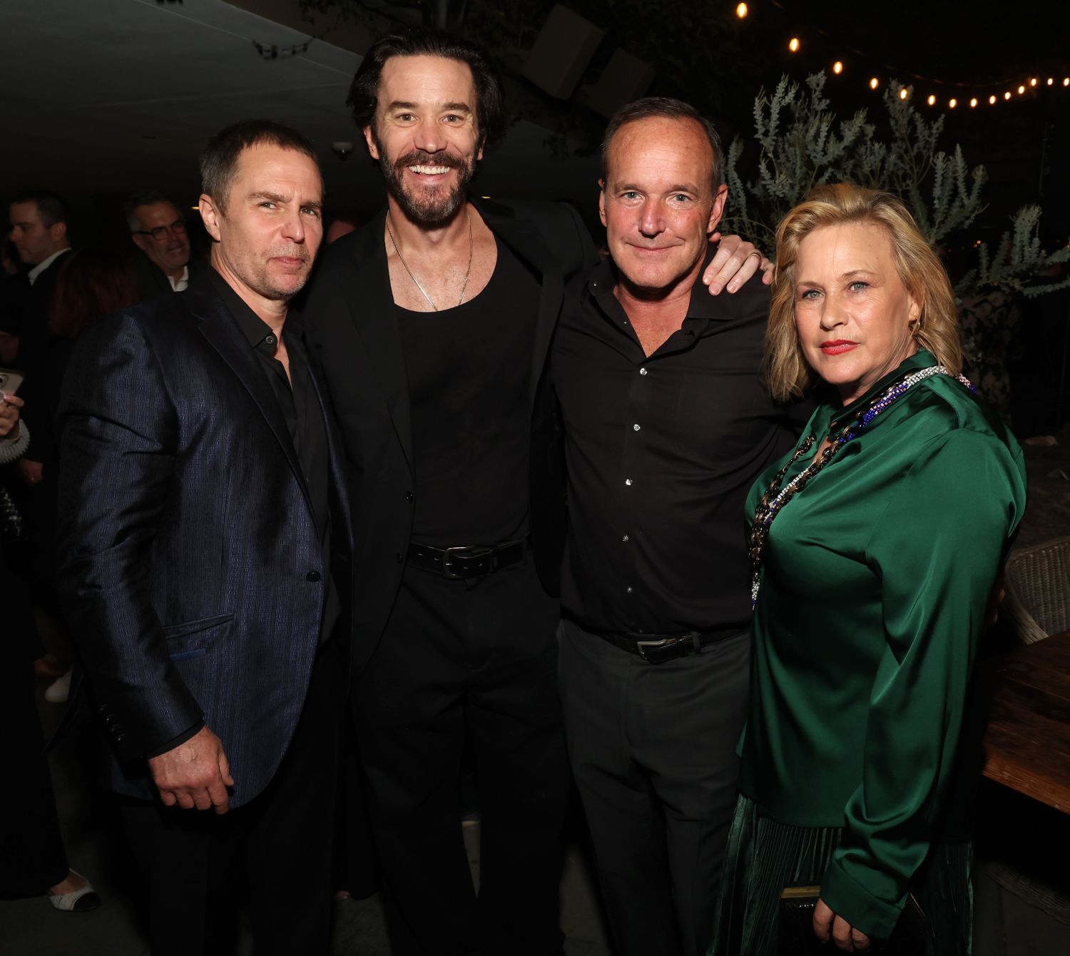 Sam Rockwell, Tom Pelphrey, Clark Gregg and Patricia Arquette attend the Gersh 2025 Emmy Party at 1 Hotel West Hollywood on Sept. 11.